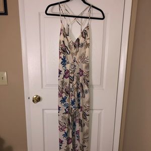 Printed maxi romper